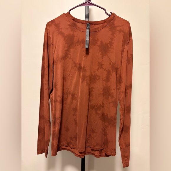 lululemon The Fundamental Long Sleeve Shirt Rust Tie Dye - Picture 2 of 5
